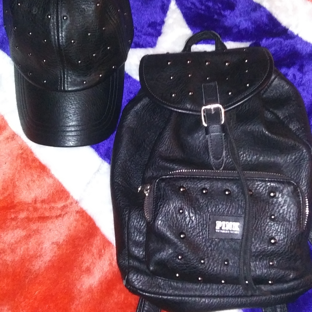 PINK Hat and Mini Backpack set